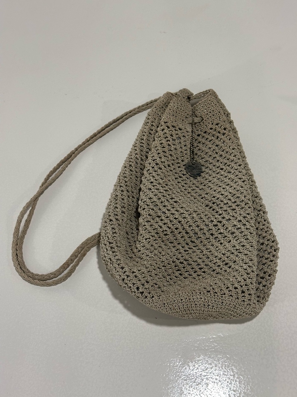 Xhilaration Crochet Drawstring Bachpack - Beige